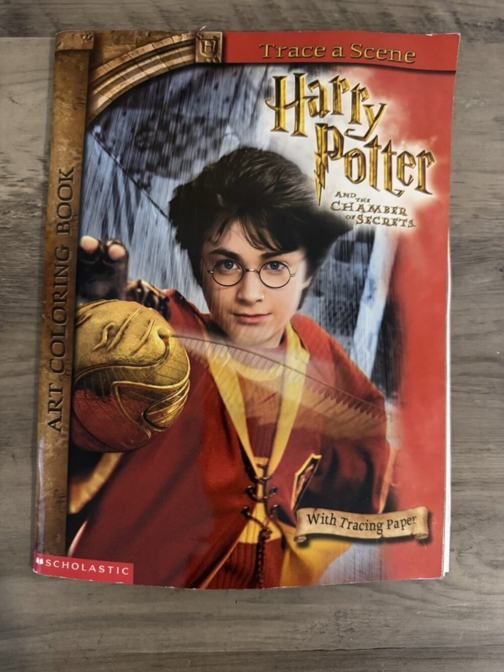 Scholastic Art Coloring Book Trace A Scene Harry Potter & The Chamber Of Secrets